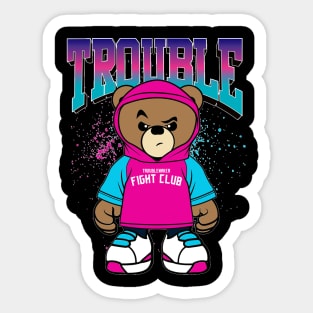 teddy bear fight club Sticker